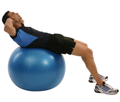 Gymnastikball Bauch Training zu Hause