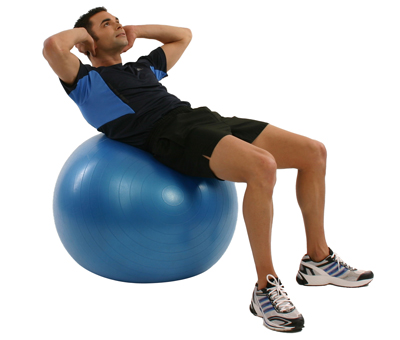 Gymnastikball vom Personal Trainer