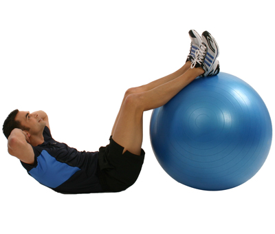 Gymnastikball Sixpack Training mit Personal Trainer