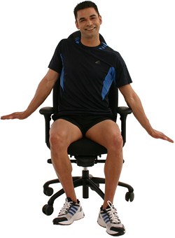 Nacken dehnen im Sitzen