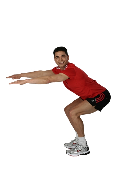 Kniebeuge für den Oberschenkel und Po